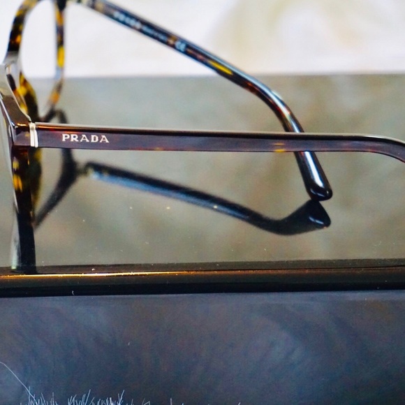 Prada Brown Tortoiseshell Eyeglasses - Picture 3 of 5
